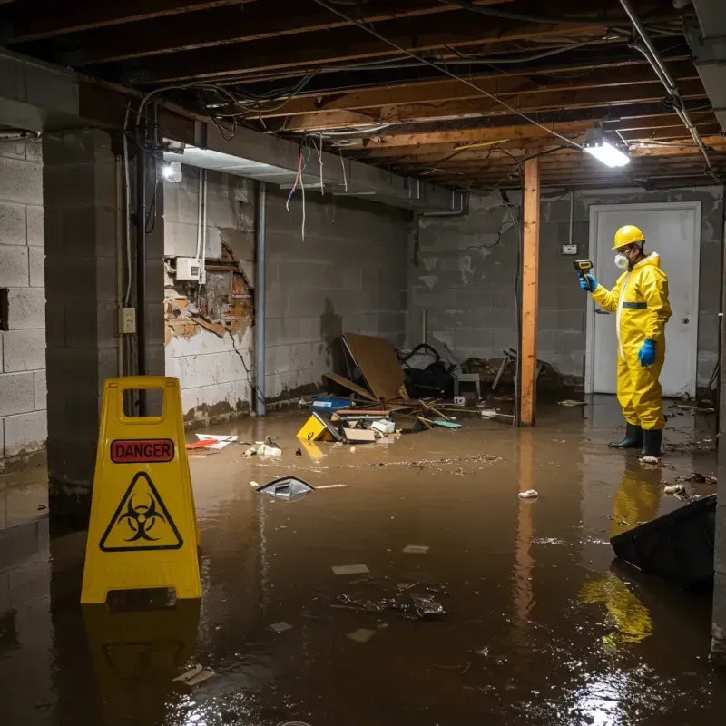 Flooded Basement Electrical Hazard in Loveland Park, OH Property